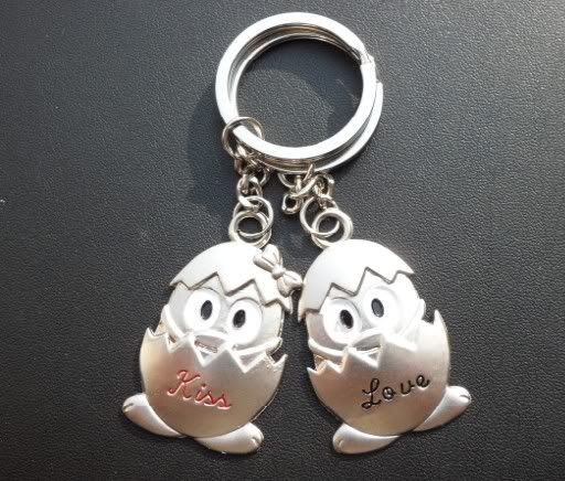 Eggs Chicken "Kiss Love" key Chain key ring keyfob lover gift Eggs Chicken "Kiss Love" key Chain key ring keyfob lover gift