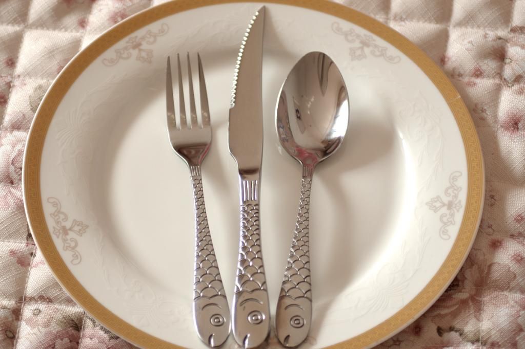 Fish pattern cutlery set,fish engraving handle cutlery set,Stainless