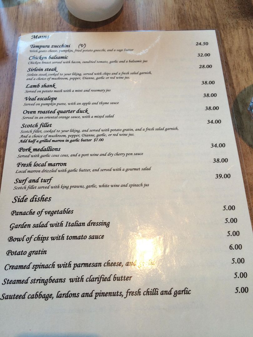 denmark hotel menu