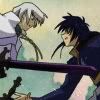 Sasame brutally attacking Hayate when he's weaponless