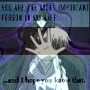 Leafe Knight Sasame defending Fenrir from the other Leafe Knights, text reads 'YOU ARE THE MOST IMPORTANT PERSON IN MY LIFE...and I hope you know that.'