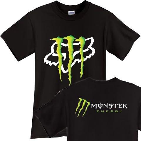 solusi on Monster Energy Fox Racing Black Tshirt | Racing TShirt | Beer Promo ...