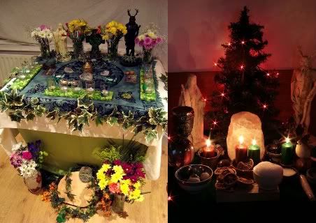 beltane and yule altar