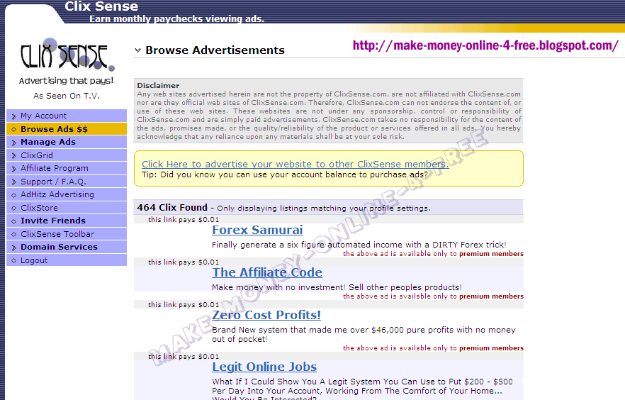 Clixsense premium member get 450+ ads upon upgrade