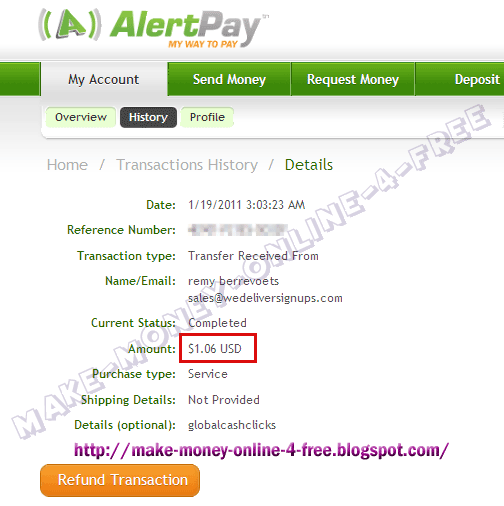 Globalcashclicks 1st payout