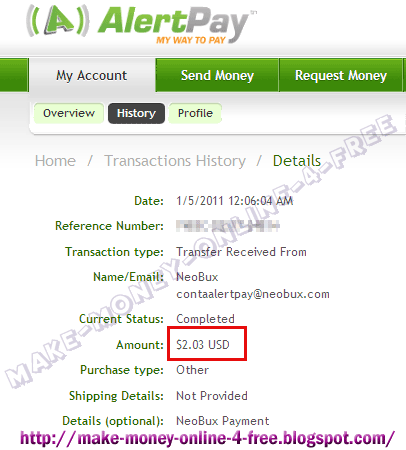Neobux 1st payout