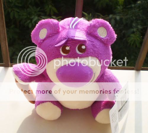 Lovely Toy Story 3 Losto Purple Bear 18CM Loves gift  