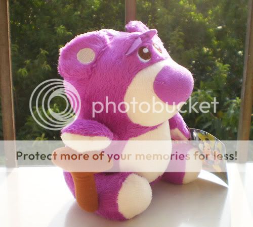 Lovely Toy Story 3 Losto Purple Bear 18CM Loves gift  