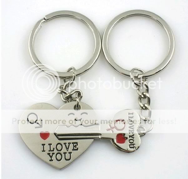 Arrow & I love youHeart key Chain keyring keyfob lover Valentines 
