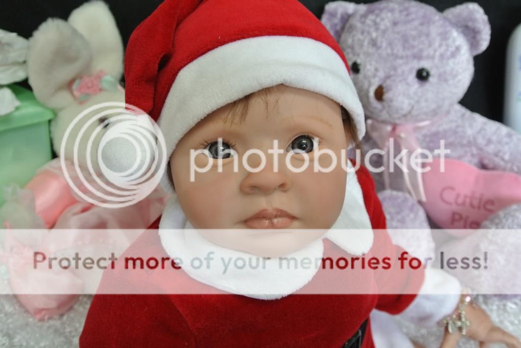 Beautiful Baby Hannah is all ready for Christmas in her beautiful