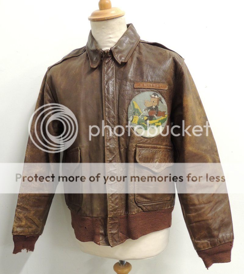 WW2 8th Usaaf A2 jacket painted ID'd Officer - Wehrmacht-Awards.com ...