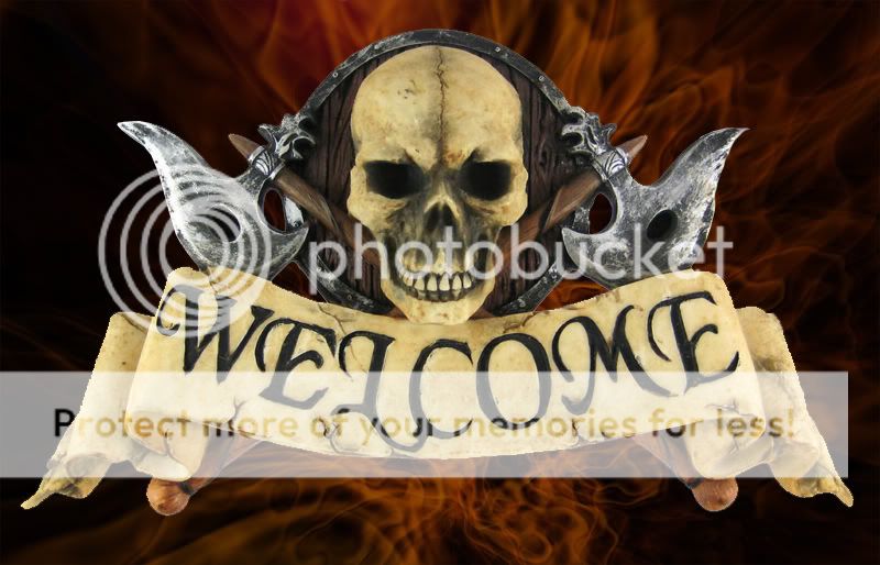 Pirates Welcome 3D Skull N Cross Axe Pirate Bar Sign